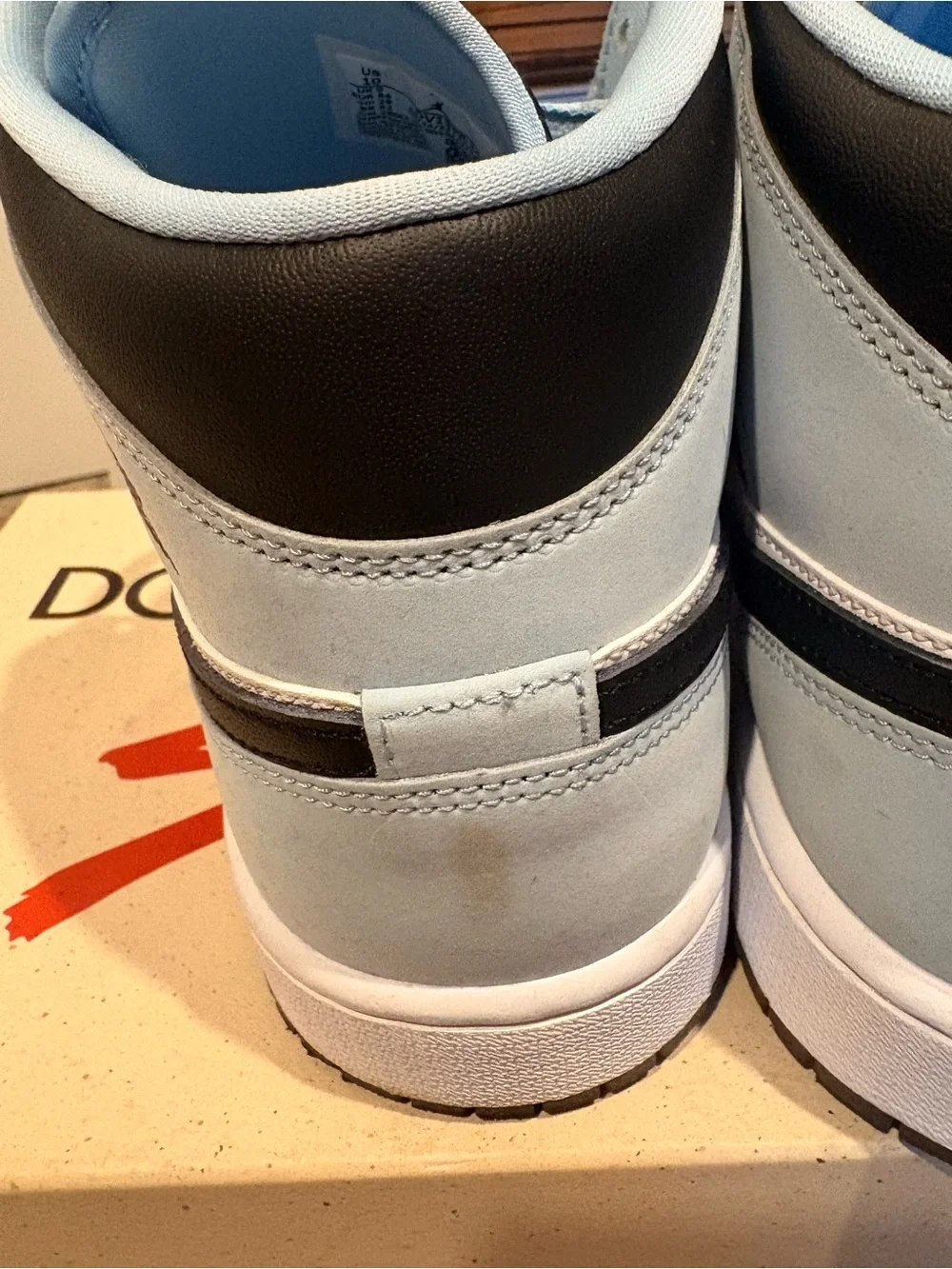 Men’s Jordan 1s Light Blue, Black, White